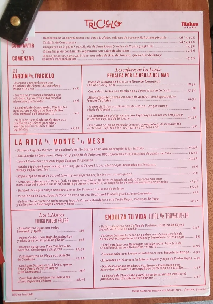 Menu_Triciclo_Las Palmas de Gran Canaria_image_4