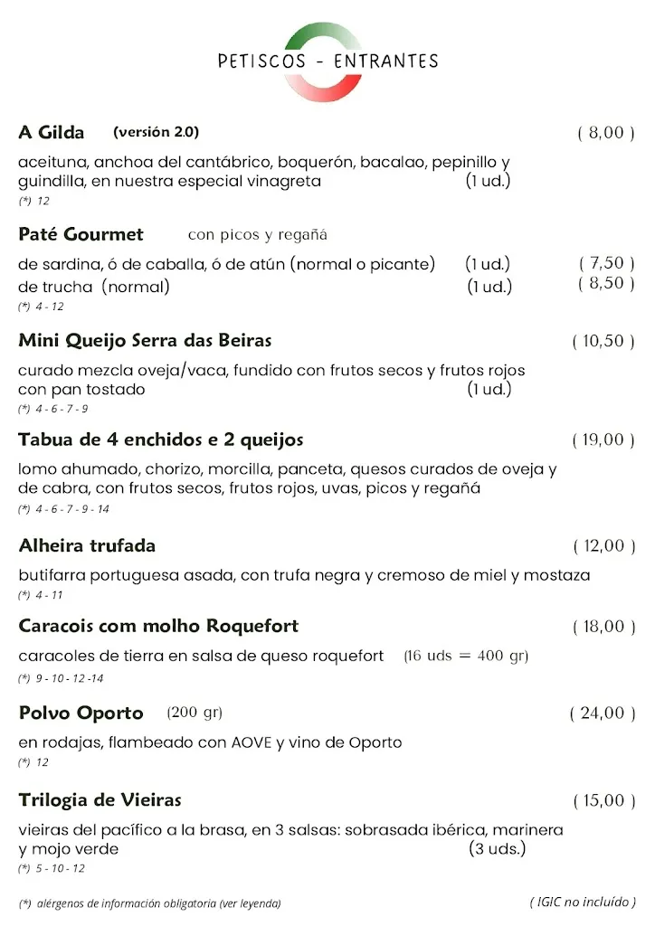 Menu_Bom Gosto Portugal_Las Palmas de Gran Canaria_image_1
