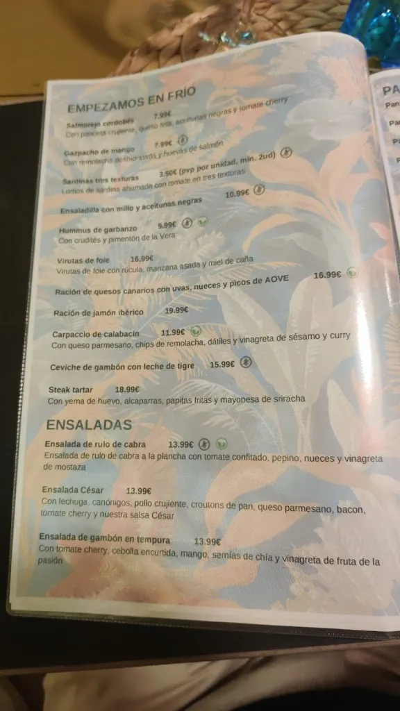 Menu_Restaurante Aramara_Las Palmas de Gran Canaria_image_4