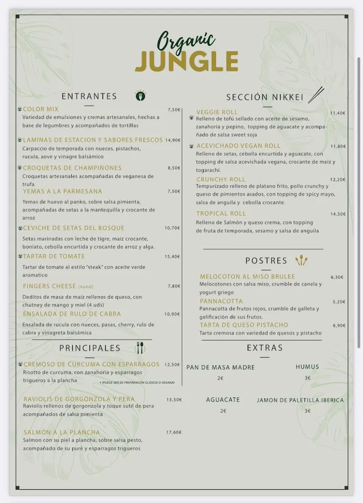 Menu_Organic Jungle_Las Palmas de Gran Canaria_image_1
