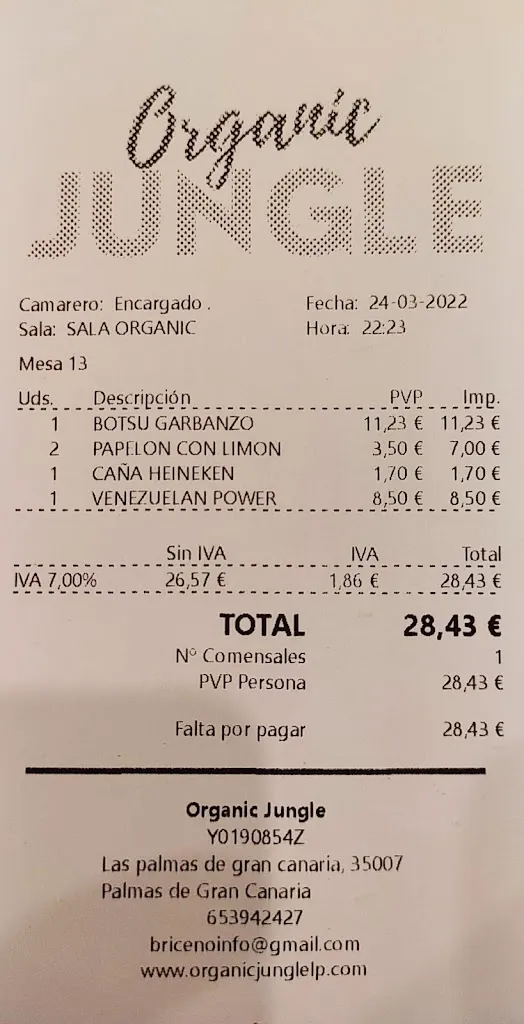 Menu_Organic Jungle_Las Palmas de Gran Canaria_image_3