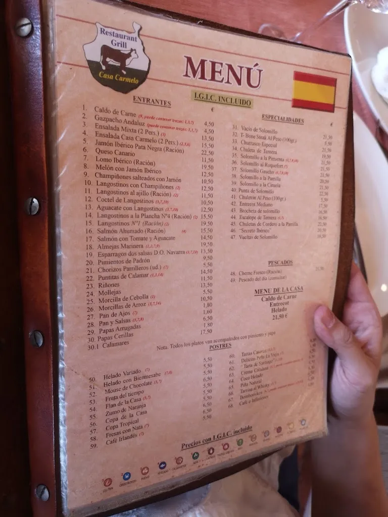 Menu_Restaurante Casa Carmelo_Las Palmas de Gran Canaria_immagine_3