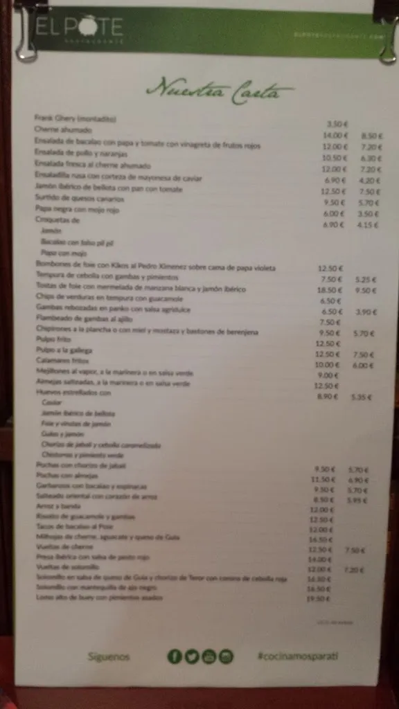 Menu_Restaurante El Pote_Las Palmas de Gran Canaria_image_4