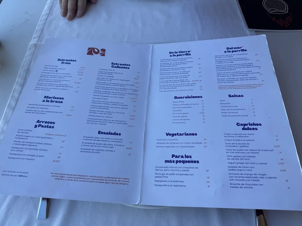 Menu_Pier 19_Las Palmas de Gran Canaria_image_1