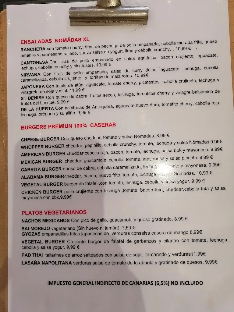 Menu_Nömadas Las Palmas_Las Palmas de Gran Canaria_image_2