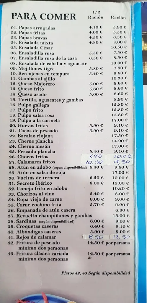 Menu_Restaurante El Dorado Las Canteras_Las Palmas de Gran Canaria_immagine_3