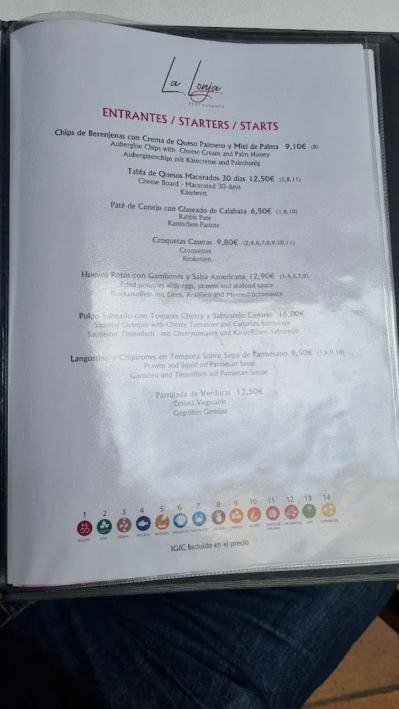 Menu_La Lonja_Santa Cruz de La Palma_image_4