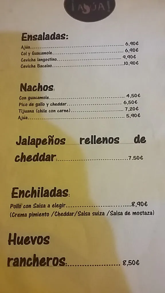 Menu_Restaurante Mexicano Ajúa_Santa Cruz de La Palma_immagine_2