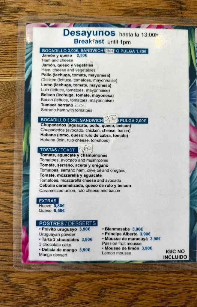 Menu_Restaurante Habana La Palma_Santa Cruz de La Palma_immagine_1