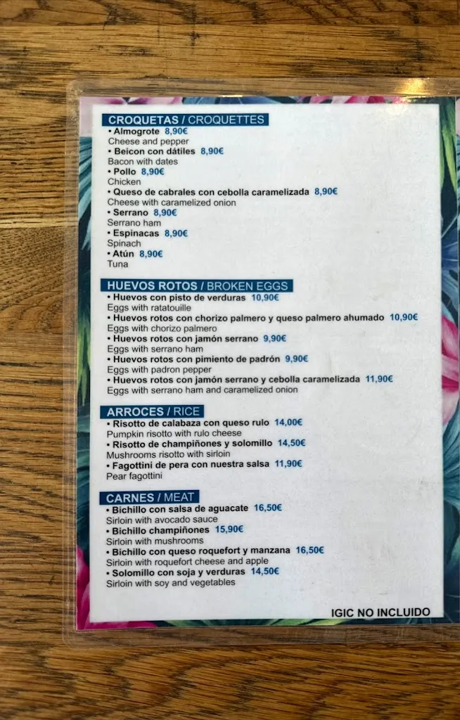 Menu_Restaurante Habana La Palma_Santa Cruz de La Palma_immagine_3