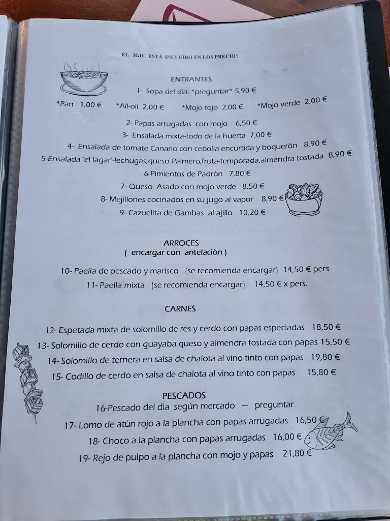 Menü_Restaurant El Lagar_Santa Cruz de La Palma_Bild_2