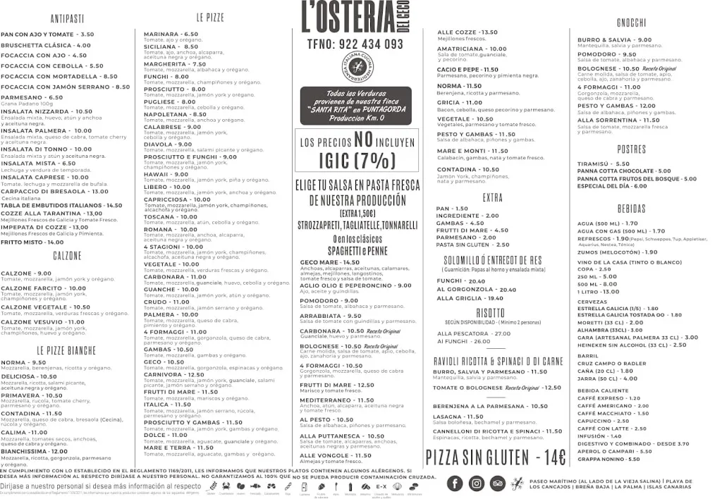 Menu_L'Osteria del Geco_Santa Cruz de La Palma_image_1