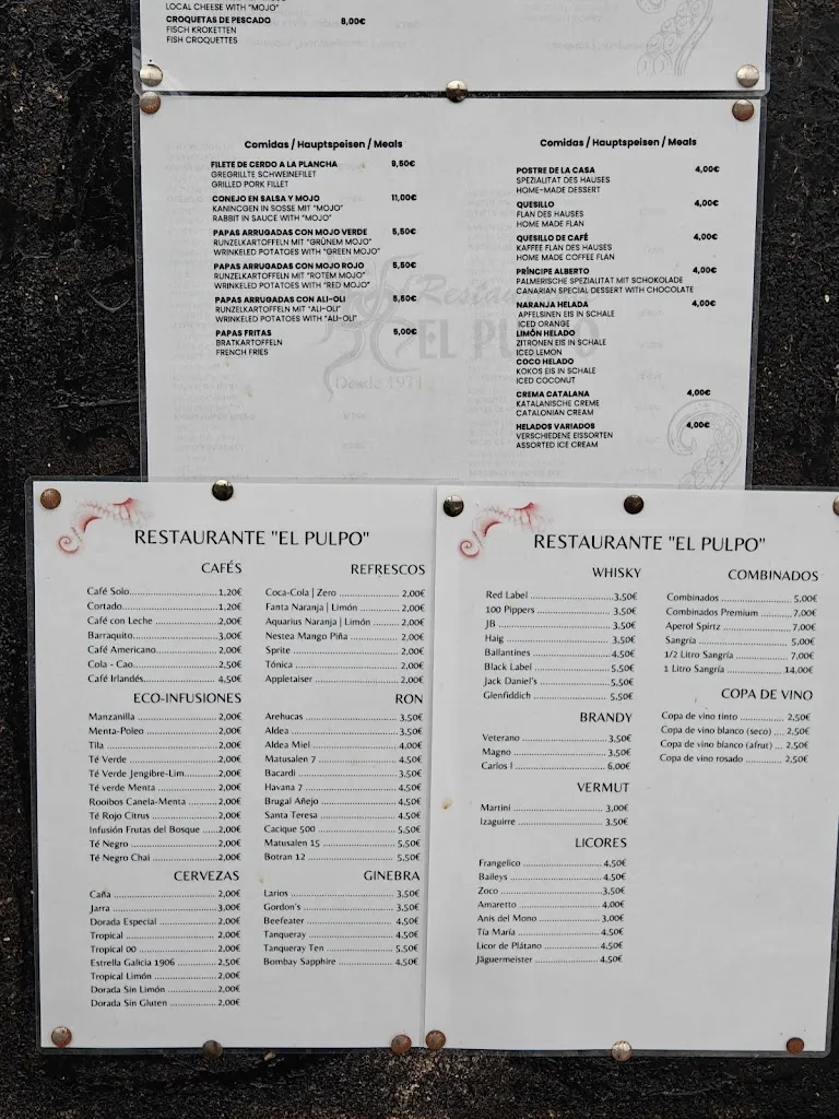 Menu_Restaurante El Pulpo_Santa Cruz de La Palma_image_1