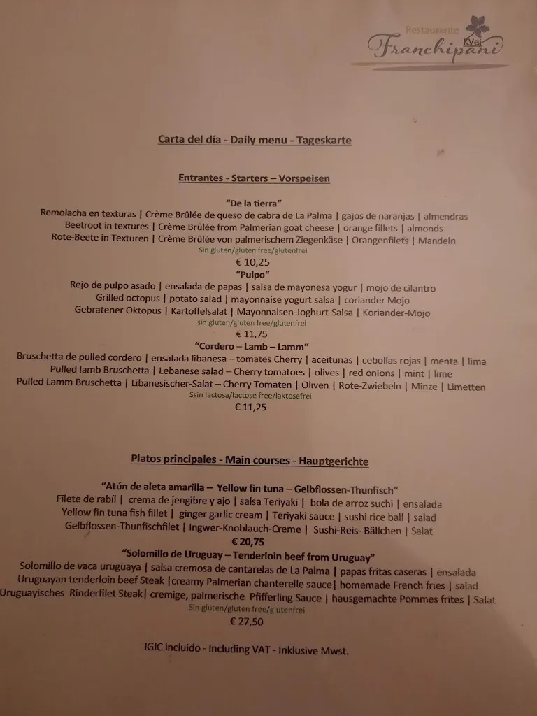 Menu_Restaurante Franchipani_Santa Cruz de La Palma_image_1