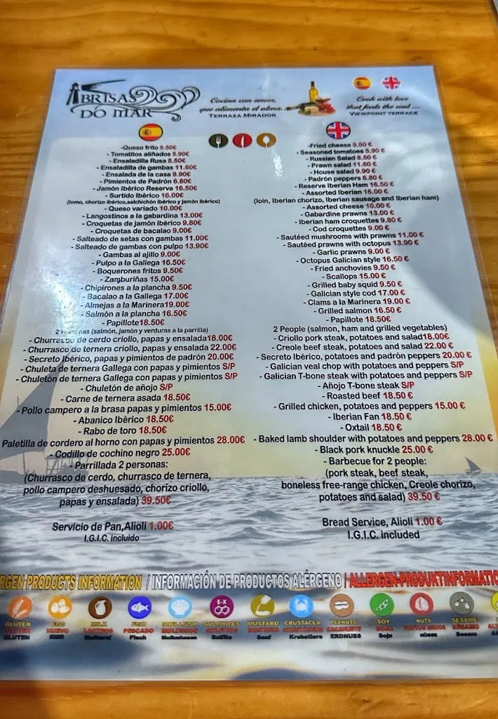 Menu_Restaurante Brisas do Mar_Puerto del Rosario_immagine_3