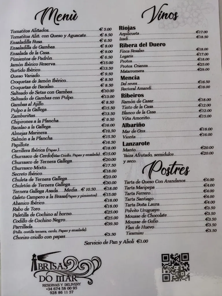 Menu_Restaurante Brisas do Mar_Puerto del Rosario_immagine_4