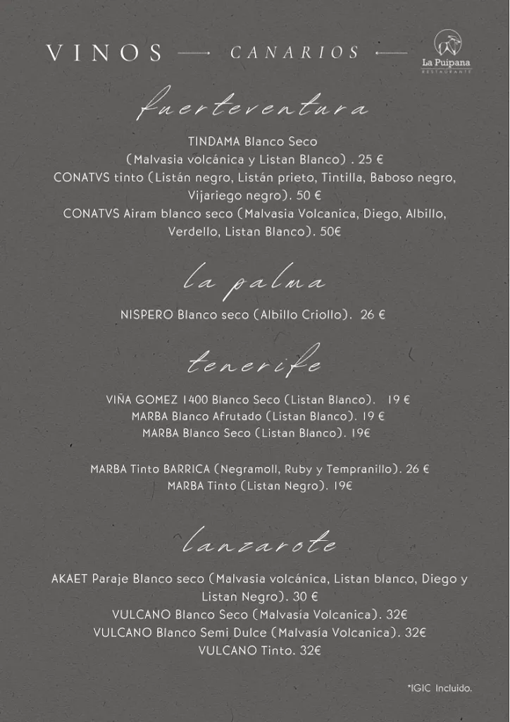 Menu_La Puipana Restaurante_Puerto del Rosario_immagine_2