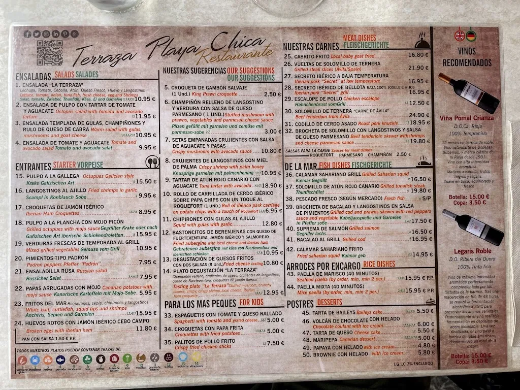 Menu_Restaurante Terraza Playa Chica_Puerto del Rosario_image_1