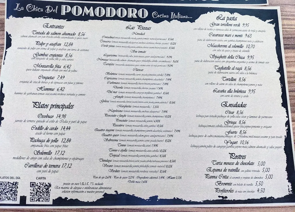 Menu_Restaurante la Chica del Pomodoro_Puerto del Rosario_image_3