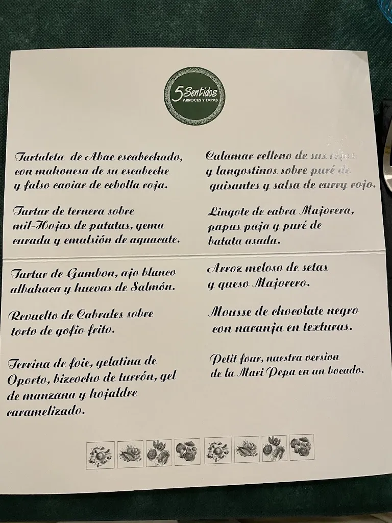Menu_Restaurante 5 Sentidos Arroces y Tapas_Puerto del Rosario_image_1