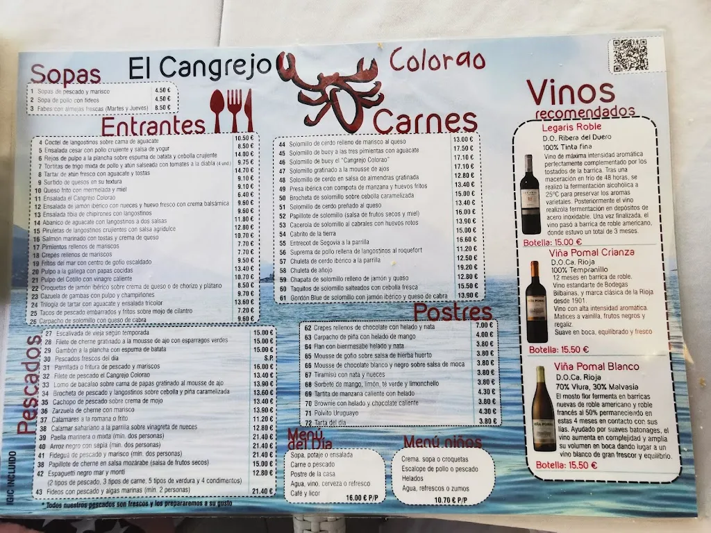 Menu_Restaurante Cangrejo Colorao_Puerto del Rosario_image_2