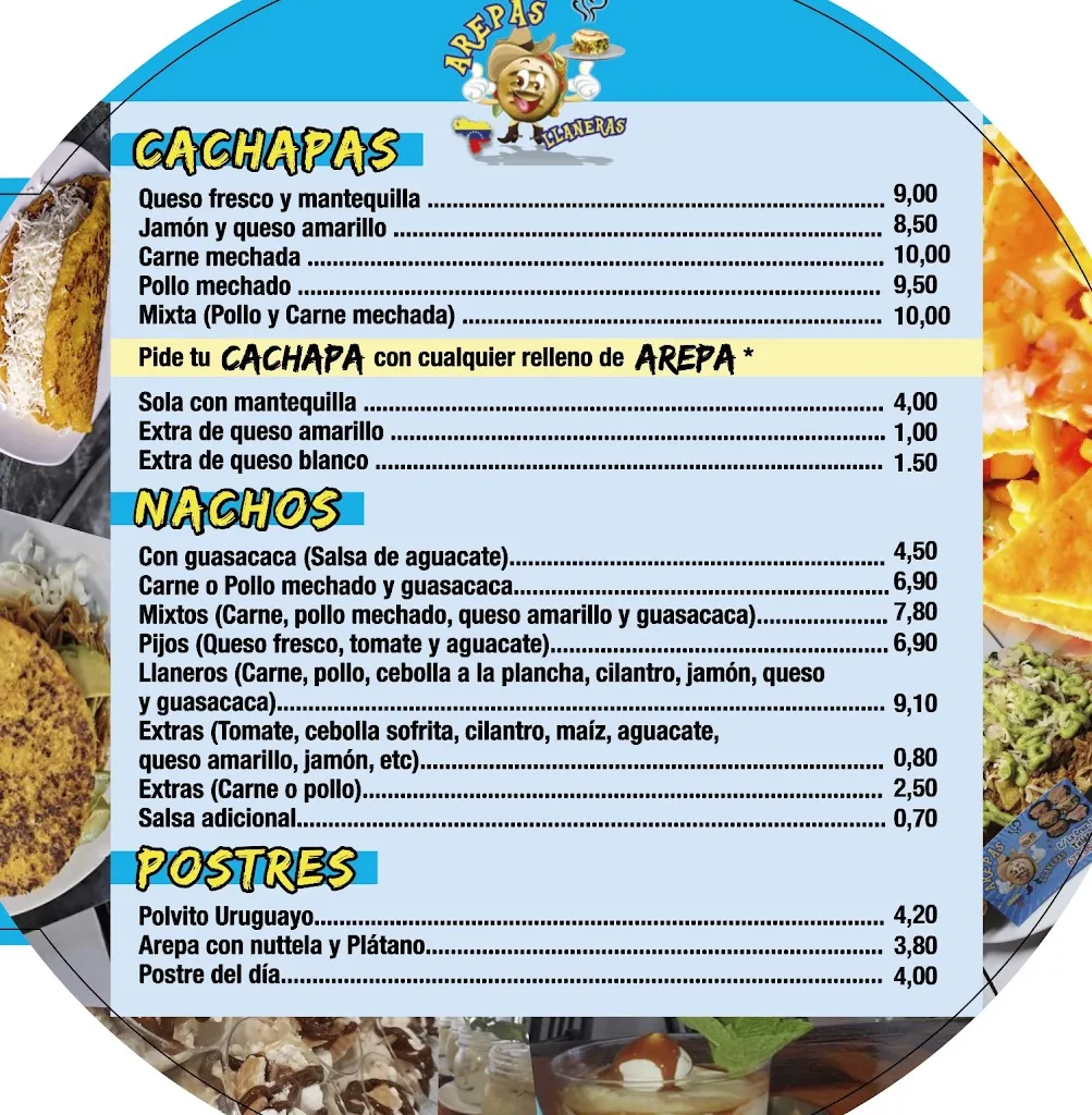 Menu_Arepas Llaneras Venezolanas_Puerto del Rosario_image_2