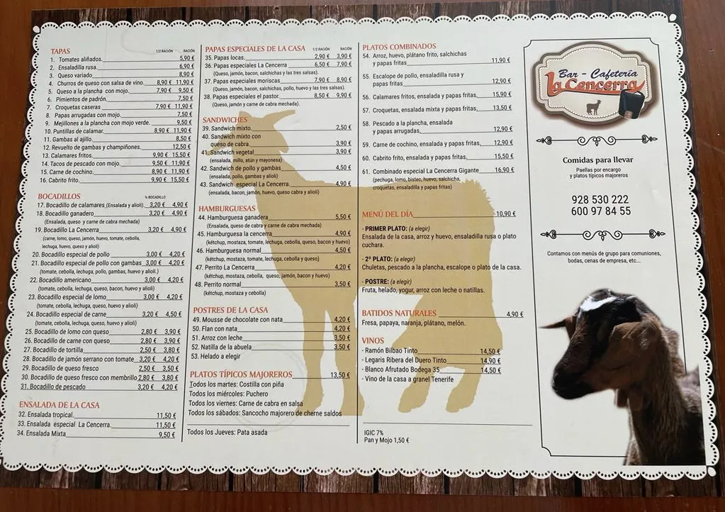 Menu_La Cencerra_Puerto del Rosario_image_2