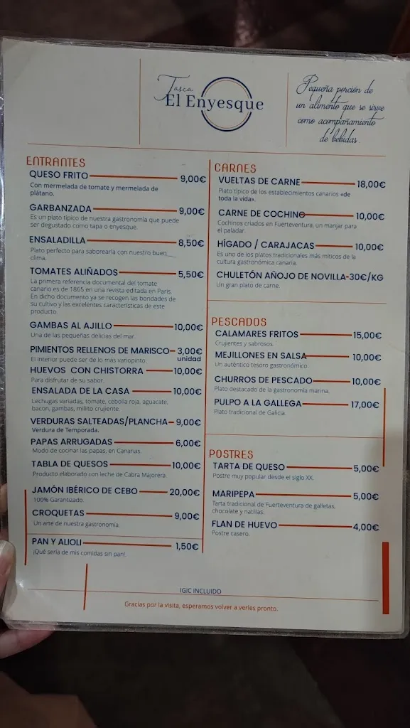 Menu_Tasca El Enyesque_Puerto del Rosario_image_2