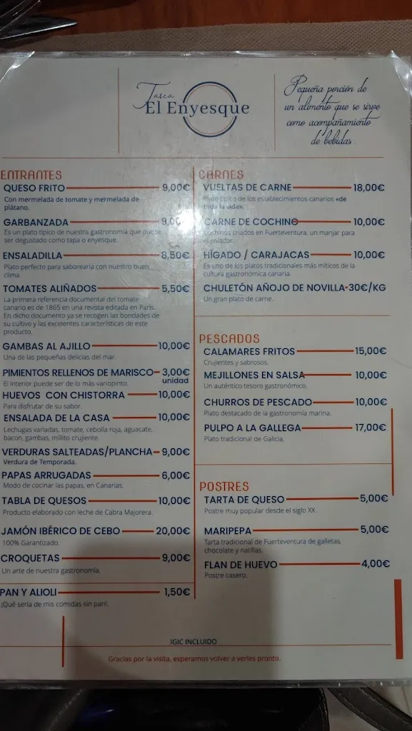 Menu_Tasca El Enyesque_Puerto del Rosario_image_3