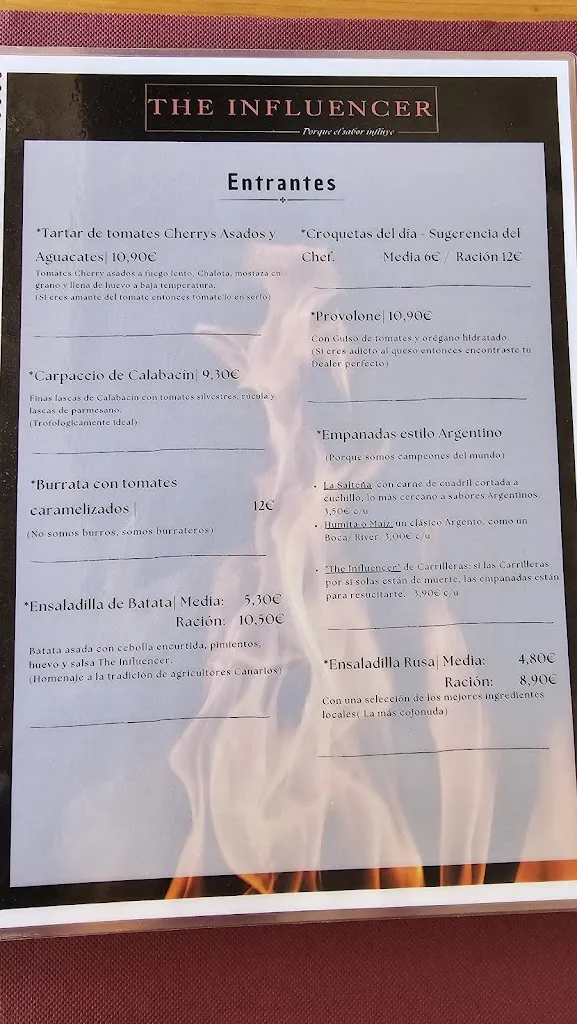 Menu_Restaurante The Influencer_Puerto del Rosario_image_2