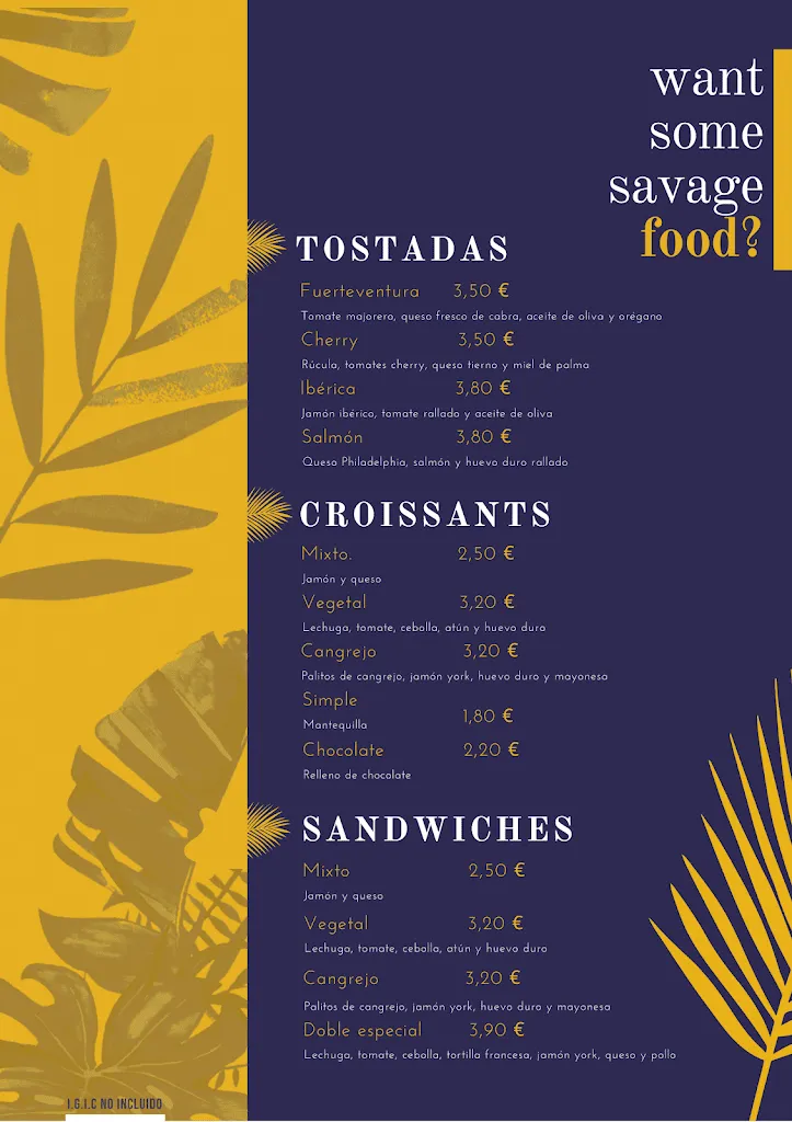 Menu_Savage Monkey Fuerteventura_Puerto del Rosario_image_2