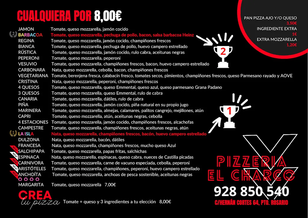 Menu_Pizzeria El Charco_Puerto del Rosario_image_1