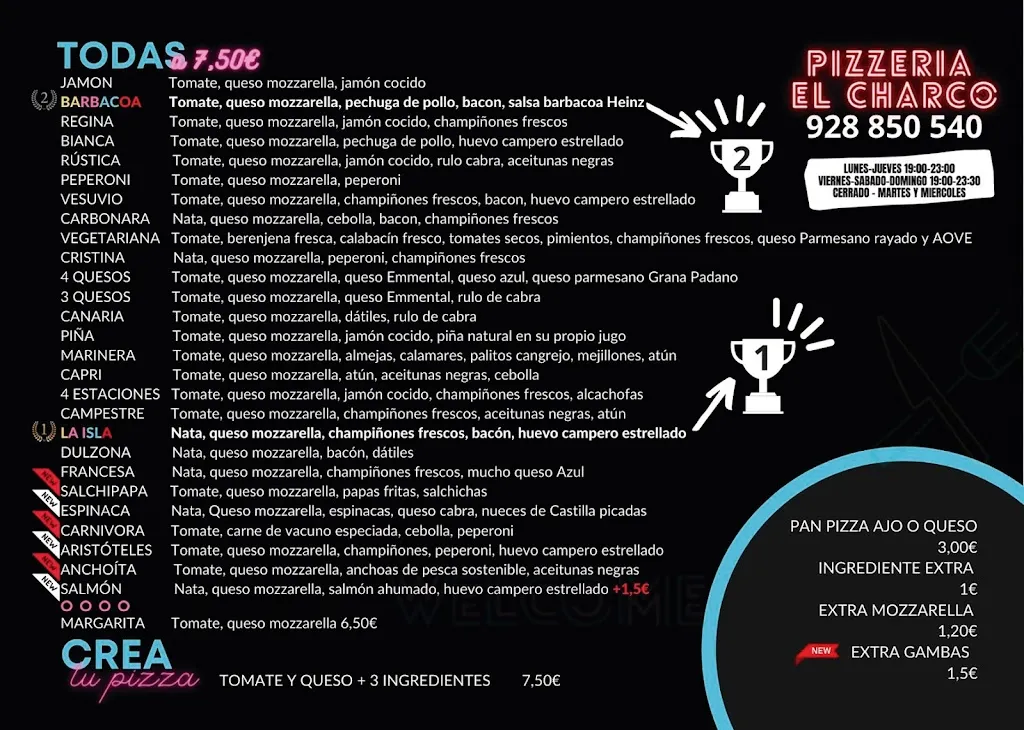 Menu_Pizzeria El Charco_Puerto del Rosario_image_2