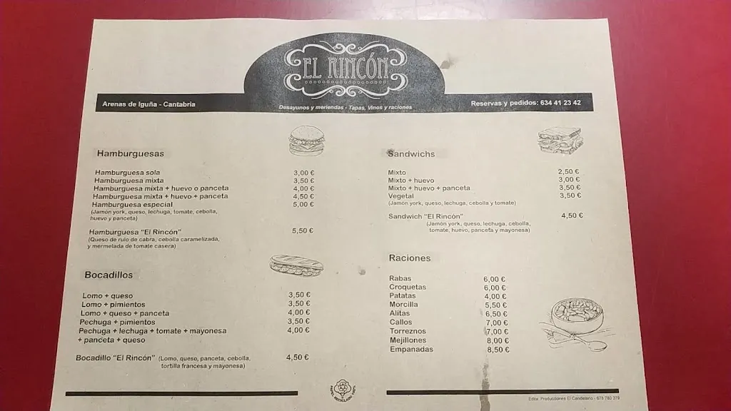 Menu_Bar El Rincon_Arenas de Iguña_image_1