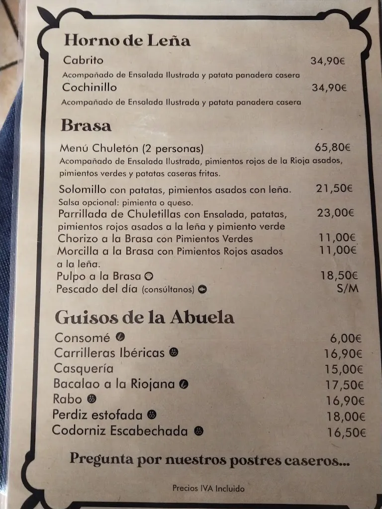 Menü_Asador Casa Lucía argoños_Argoños_Bild_1