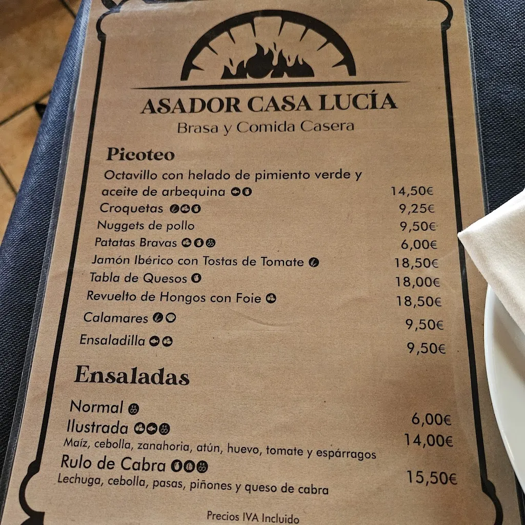 Menü_Asador Casa Lucía argoños_Argoños_Bild_2