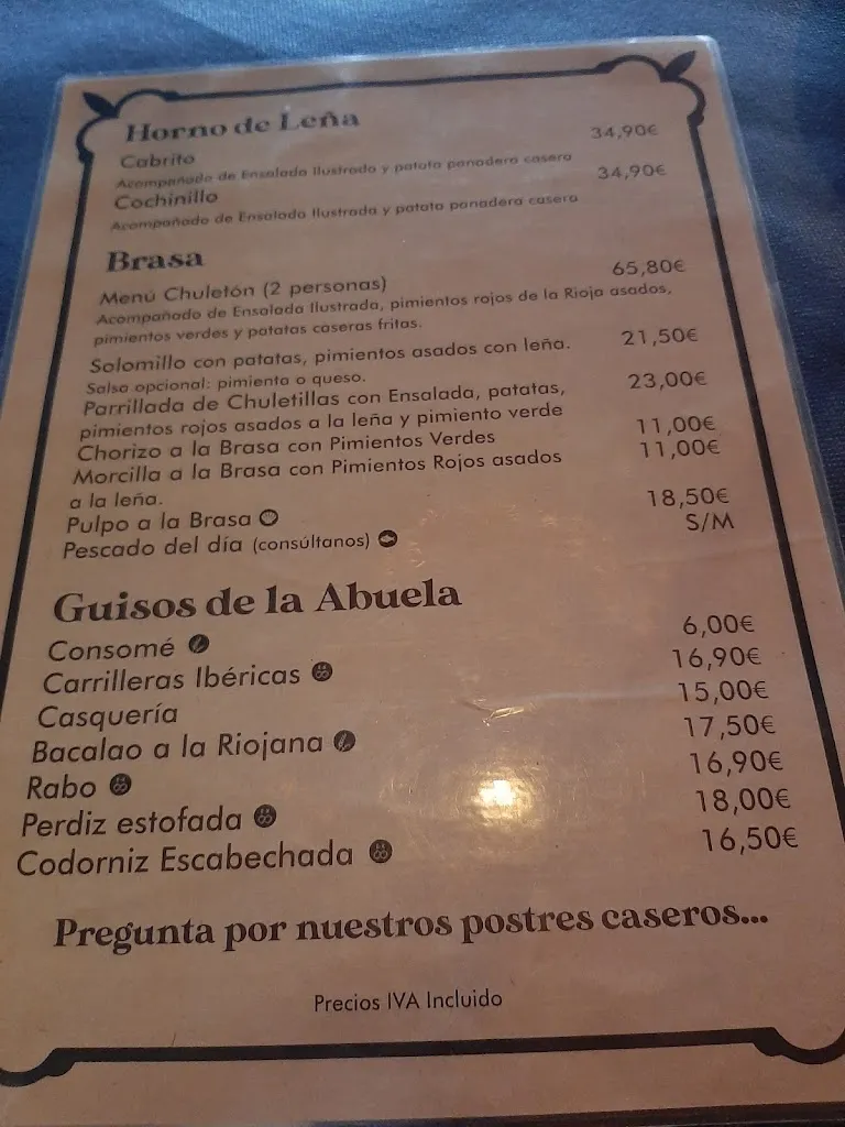 Menü_Asador Casa Lucía argoños_Argoños_Bild_4