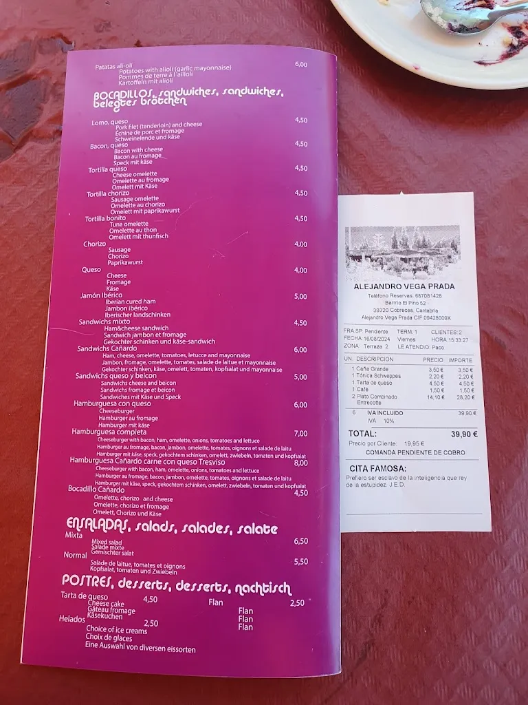 Menu_Bar Cañardo_Alfoz de Lloredo_image_4