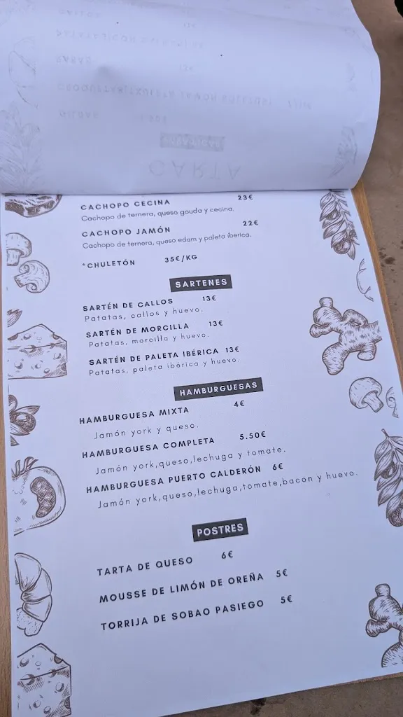 Menu_Bar Terraza Puerto Calderón_Alfoz de Lloredo_immagine_1