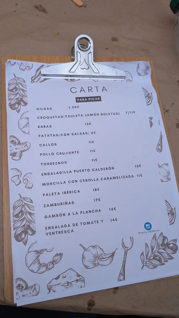 Menu_Bar Terraza Puerto Calderón_Alfoz de Lloredo_immagine_2