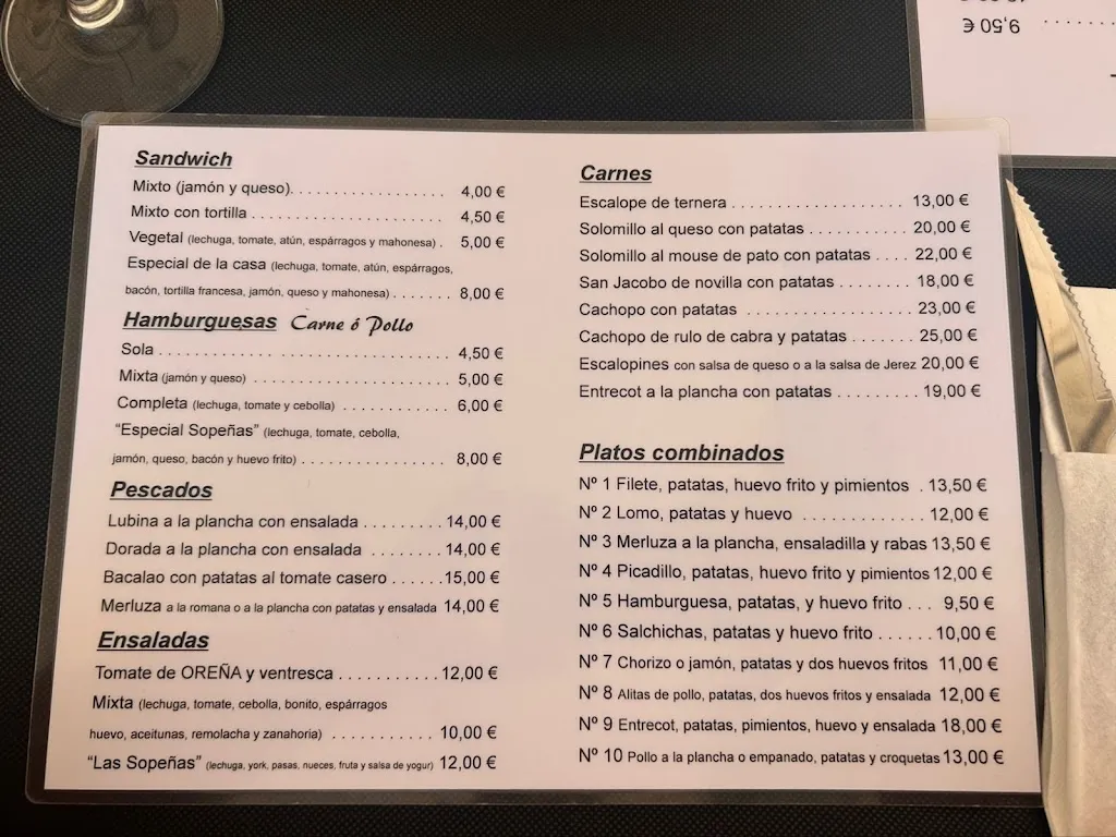 Menu_Restaurante las Sopeñas_Alfoz de Lloredo_immagine_2