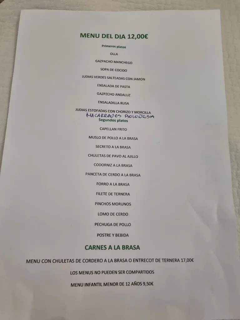 Menu_Hostal Restaurante El Peñón_Chinchilla de Monte-Aragón_image_4