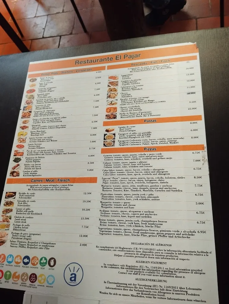 Menu_El Pajar de la gomera_San Sebastián de La Gomera_immagine_3