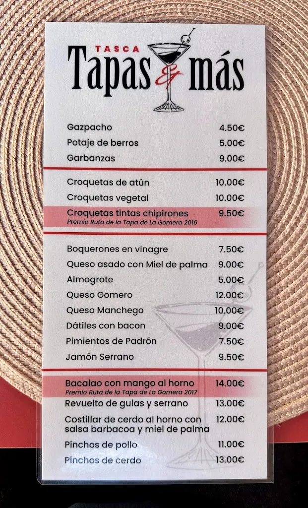 Menu_El Pajar de la gomera_San Sebastián de La Gomera_immagine_4