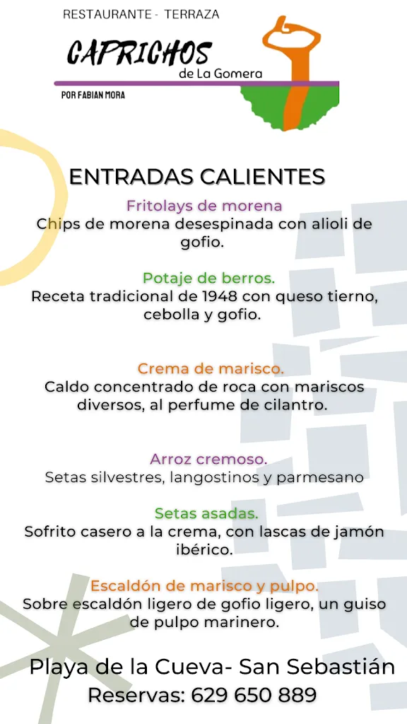 Menu_Caprichos De La Gomera_San Sebastián de La Gomera_image_2