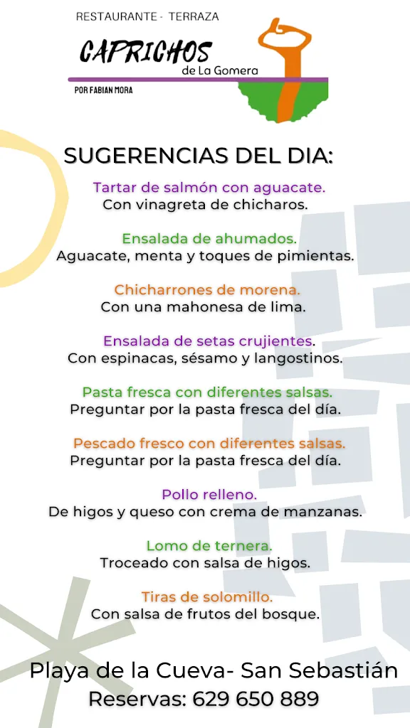 Menu_Caprichos De La Gomera_San Sebastián de La Gomera_image_3