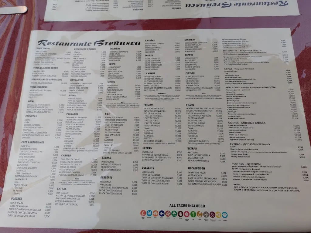 Menu_Breñusca Restaurante_San Sebastián de La Gomera_image_3