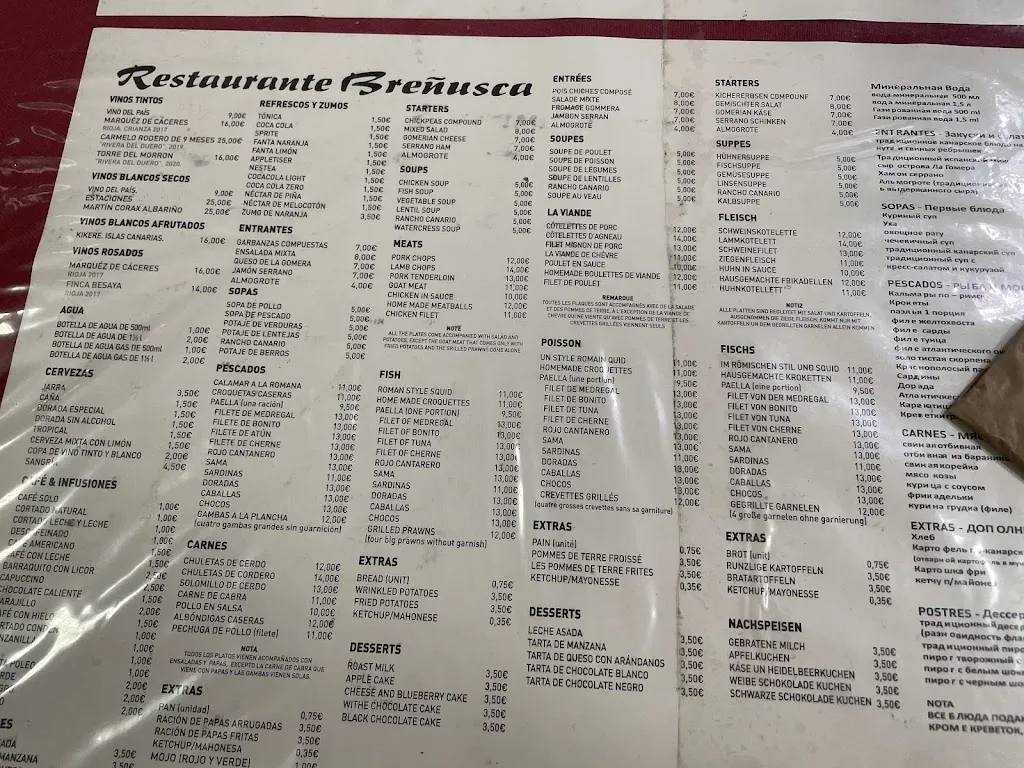 Menu_Breñusca Restaurante_San Sebastián de La Gomera_image_4