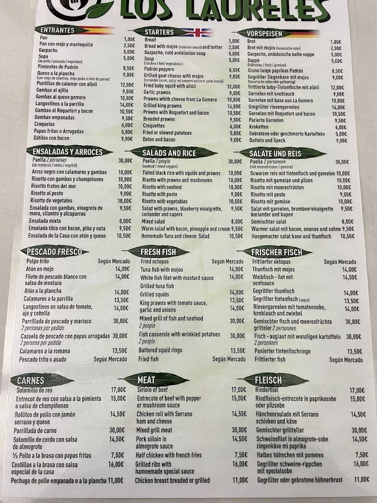 Menu_Restaurante Pizzería Los Laureles_San Sebastián de La Gomera_image_4