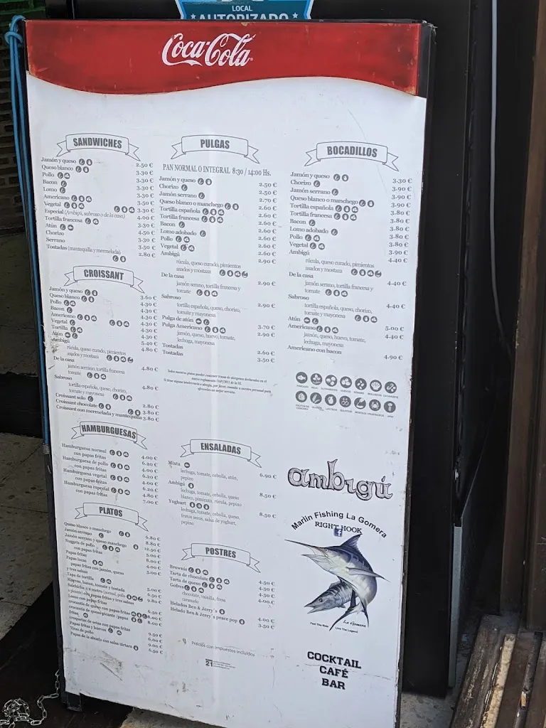 Menu_Bar Café Ambigú_San Sebastián de La Gomera_image_2